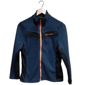 Spyder Boys Full Zip Fleece Lined Jacket Navy / Black Size XL (14-16)